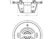 Termostat lichid racire 725183 NRF pentru Kia Rio Kia Cee d Kia Cerato Kia Spectra Kia Spectra5 Kia Pro cee d