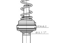 Termostat lichid racire 725195 NRF pentru Vw Jetta Vw Vento Seat Altea Vw Passat Vw Eos Vw Tiguan Skoda Rapid Seat Toledo