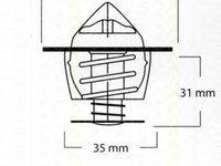 Termostat lichid racire AUDI 100 Avant 4A C4 TRISCAN 86202387