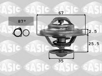 Termostat,lichid racire AUDI 90 (8C, B4), AUDI 80 Avant (8C, B4), AUDI 100 limuzina (4A, C4) - SASIC 9000167