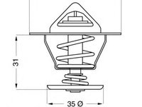 Termostat lichid racire AUDI A2 (8Z0) - OEM - WAHLER: 4264.87D - W02359242 - LIVRARE DIN STOC in 24 ore!!!