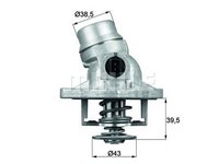 Termostat lichid racire BMW 5 Touring (E39) - OEM - MAHLE ORIGINAL: TM12105|TM 12 105 - Cod intern: W02069252 - LIVRARE DIN STOC in 24 ore!!!