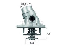 Termostat,lichid racire BMW Seria 5 (E39) (1995 - 2003) MAHLE ORIGINAL TM 12 105 piesa NOUA