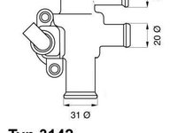 Termostat,lichid racire BorgWarner (Wahler) 3142.90D