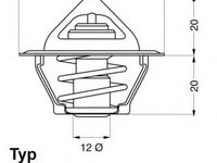 Termostat,lichid racire CHEVROLET LACETTI (J200) (2003 - 2020) WAHLER 3017.87D2