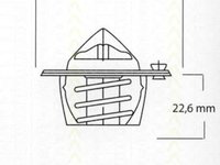 Termostat,lichid racire CHRYSLER NEON limuzina (PL), CHRYSLER STRATUS limuzina (JA), CHRYSLER STRATUS Cabriolet (JX) - TRISCAN 8620 10388