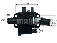 Termostat,lichid racire CITROEN C1 (PM, PN) (2005 - 2016) MAHLE ORIGINAL TH 42 83 piesa NOUA