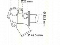 Termostat lichid racire CITROEN C25 bus 280 290 TRISCAN 86206582