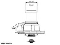 Termostat,lichid racire FIAT DUCATO caroserie (244), FIAT DUCATO platou / sasiu (244), FIAT DUCATO bus (250) - WAHLER 410937.82D