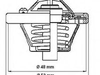 Termostat,lichid racire FORD FOCUS II limuzina (DA_) (2005 - 2020) WAHLER 4483.82D