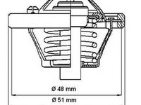 Termostat lichid racire FORD FUSION JU WAHLER WH 4457.82D