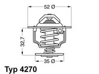 Termostat lichid racire FORD TOURNEO CONNECT WAHLER WH 4270.88D