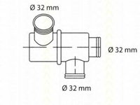 Termostat,lichid racire LADA 1200-1500 combi, LADA 1200-1600, LADA NIVA (2121) - TRISCAN 8620 3583