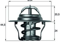 Termostat,lichid racire MAHLE TX 4 87D