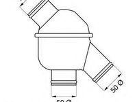 Termostat,lichid racire MAN SL II, MAN NG, MAN NL - WAHLER 410864.83D0