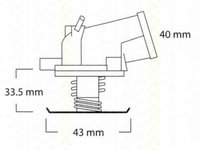 Termostat lichid racire MERCEDES-BENZ C-CLASS combi S202 TRISCAN 86208988