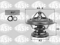 Termostat,lichid racire MERCEDES-BENZ limuzina (W124), MERCEDES-BENZ KOMBI Break (S124), MERCEDES-BENZ 190 limuzina (W201) - SASIC 9000257