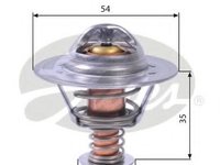 Termostat,lichid racire OPEL CORSA C (F08, F68) (2000 - 2009) GATES TH22689G1 piesa NOUA