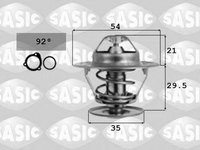 Termostat,lichid racire OPEL KADETT D (31_-34_, 41_-44_), OPEL MONZA E (39_, 49_), OPEL REKORD E combi (61_, 66_, 67_) - SASIC 9000388