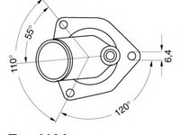 Termostat,lichid racire OPEL MONZA E (39_, 49_), OPEL KADETT E Cabriolet (43B_), OPEL KADETT E combi (35_, 36_, 45_, 46_) - WAHLER 4164.92D