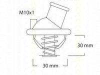 Termostat,lichid racire OPEL MONZA E (39_, 49_), OPEL KADETT E Cabriolet (43B_), OPEL KADETT E combi (35_, 36_, 45_, 46_) - TRISCAN 8620 5992