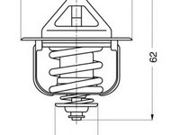 Termostat lichid racire OPEL VECTRA B 36 WAHLER WH 3467.85D