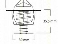 Termostat,lichid racire PEUGEOT 106 (1A, 1C), ROVER 100 / METRO (XP), PEUGEOT 305 combi (581D) - TRISCAN 8620 1691