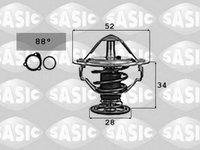 Termostat lichid racire PEUGEOT BOXER platou sasiu SASIC 9000714