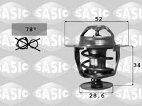 Termostat,lichid racire ROVER 200 hatchback (XW), ROVER CABRIOLET (XW), ROVER 400 (XW) - SASIC 9000237