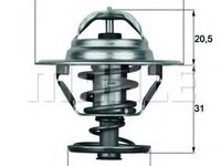 Termostat,lichid racire SAAB 900 Cabriolet, SAAB 900 hatchback, MITSUBISHI DELICA bus (LO3_P/G, L0_2P) - BEHR TX 10 81D