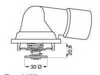 Termostat,lichid racire SAAB 900 Mk II Cabriolet, SAAB 900 Mk II, SAAB 9000 hatchback - WAHLER 4175.92D