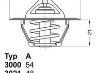 Termostat,lichid racire SEAT CORDOBA limuzina (6K1, 6K2), AUDI A4 limuzina (8D2, B5), AUDI A6 limuzina (4A, C4) - WAHLER 3141.87D