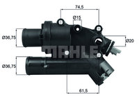 Termostat,lichid racire (TH4683 MAH) Citroen,FIAT,FORD,JAGUAR,LANCIA,LAND ROVER,MITSUBISHI,PEUGEOT