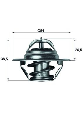 Termostat,lichid racire (TX 3 83D TX383D MAHLE) ALFA ROMEO,BUICK,CADILLAC,CHEVROLET,FIAT,INNOCENTI,ISUZU,JEEP,PONTIAC,SEAT,SUBARU 1100-1900|124|135 DINO|1500|1500-2300|238|ALCYONE SVX, SVX|BERETTA|CAM
