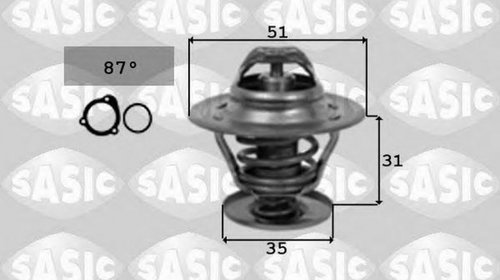 Termostat lichid racire VW FOX 5Z1 5Z3 SASIC 