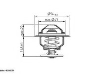 Termostat,lichid racire VW POLO (9N_), SEAT IBIZA Mk IV (6L1), VW TOURAN (1T1, 1T2) - WAHLER 4820.87D