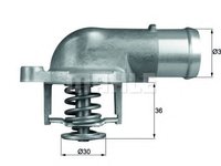 Termostat,lichid racire VW TOUAREG (7LA, 7L6, 7L7) (2002 - 2010) MAHLE ORIGINAL TI 212 87D piesa NOUA