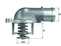 Termostat,lichid racire VW TRANSPORTER / CARAVELLE Mk V bus (7HB, 7HJ, 7EB, 7EJ, 7EF, 7 (2003 - 2020) MAHLE ORIGINAL TI 212 87D