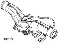 Termostat VW PHAETON 3D WAHLER 4572.105D