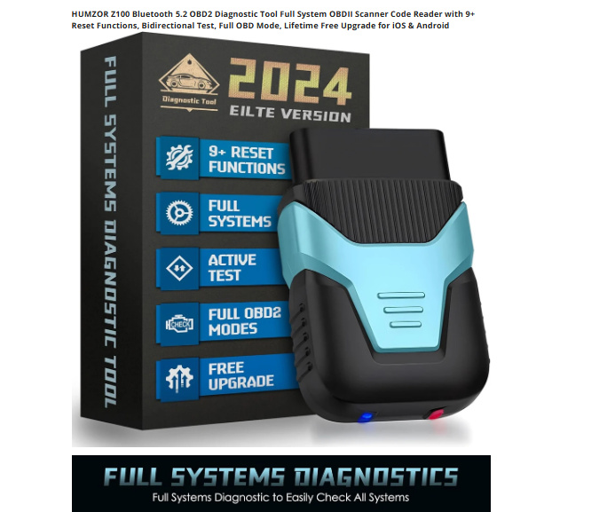 Tester AUTO 2024 Bluetooth OBD2 Scanner HUMZOR Z100 Full System OBD II