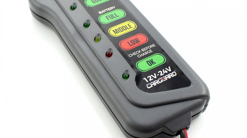 Tester Pentru Baterie Si Alternator 12V–24V Cu Indicatori Led Carguard CBT001