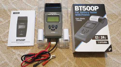 Tester prof. baterii Topdon BT500P cu printer