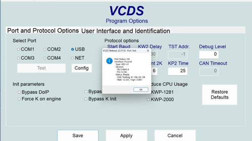 Tester VCDS HEX V2 ARM STM32F429 SOFT 23.11