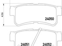 Textar set placute frana spate pt daewoo musso, hyundai trajet