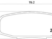 Textar set placute frana spate pt toyota