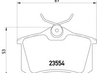 Textar set placute frana spate pt vw