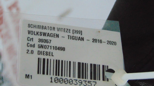 Timonerie cu schimbator Volkswagen Tiguan din 2014