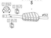 Toba esapament BMW 3 E46 MTS 1.5685