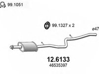 Toba esapament FIAT STRADA pick-up 178E ASSO 126133