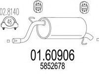 Toba esapament finala 01 60906 MTS pentru Opel Corsa